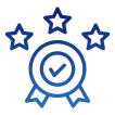 Blue ribbon with stars design