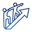 Teamwork and progress symbol